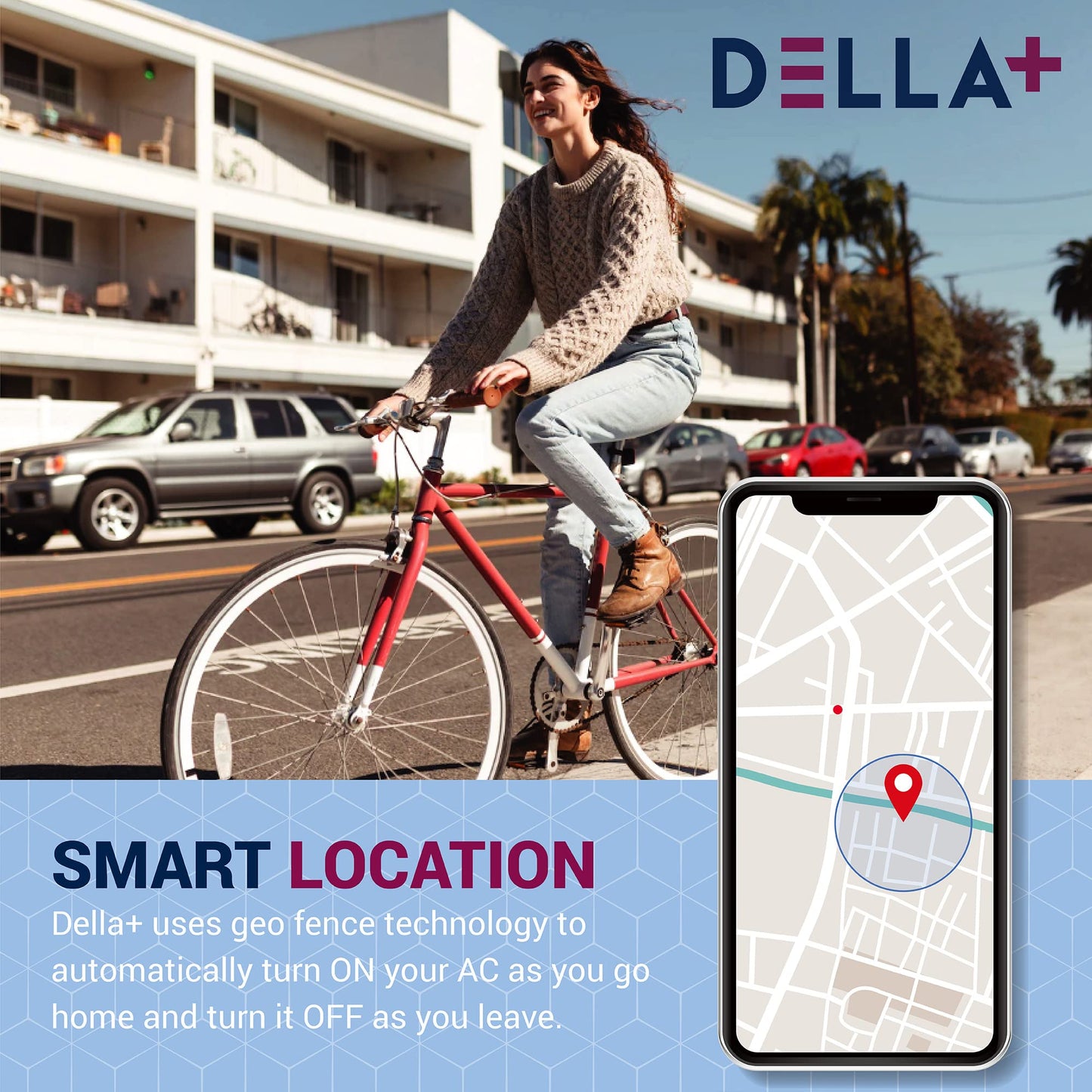 DELLA 14,000 BTU Window Air Conditioner Cools Up to 700 Sq. Ft., GEO Location, Remote/App Control, Dehumidifier, Fan, Reusable Filter, Easy Install Kit