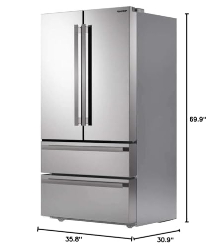 SHARP 22.5 (Cu. Ft.) French Door Counter Depth Refrigerator Stainless Steel (Sjg2351fs)