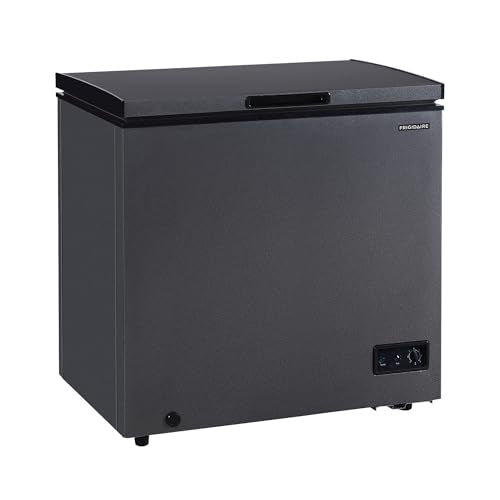Frigidaire EFRF70136COM Chest Deep Freezer, 7 Cu. Ft. Capacity, Granita Rugged Design-Adjustable Thermostat-Removable Vinyl Coated Wire Basket-Easy Defrost Drain