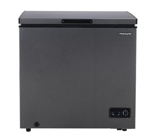 Frigidaire EFRF70136COM Chest Deep Freezer, 7 Cu. Ft. Capacity, Granita Rugged Design-Adjustable Thermostat-Removable Vinyl Coated Wire Basket-Easy Defrost Drain