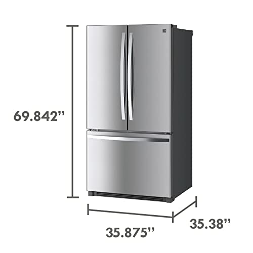 Kenmore 4673025 26.1 cu.ft. Non-Dispense French Door Refrigerator with Active Finish, cu. ft, Fingerprint Resistant Stainless Steel