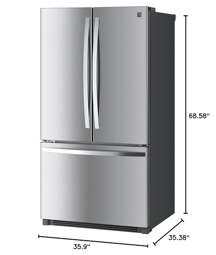 Kenmore 4673025 26.1 cu.ft. Non-Dispense French Door Refrigerator with Active Finish, cu. ft, Fingerprint Resistant Stainless Steel