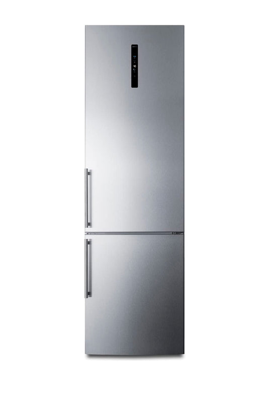 Summit Appliance FFBF181ES2 24" Wide Bottom Freezer Refrigerator, Stainless Steel Door, ENERGY STAR Certified, Digital thermostats, Made in Europe