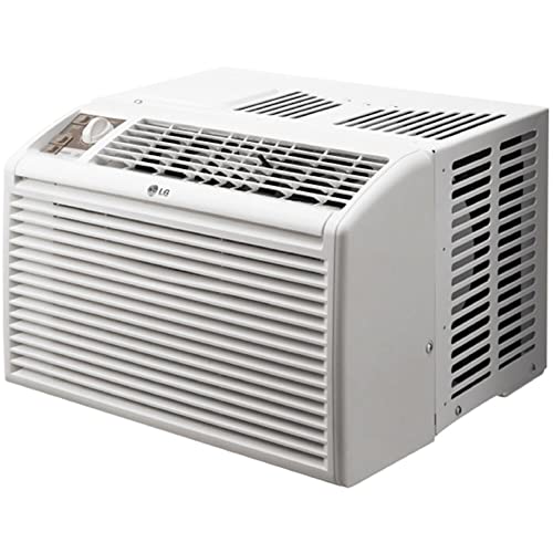 LG 12,000 BTU Window Air Conditioner, 115V, Cools 550 Sq.Ft. for Bedroom, Living Room, Apartment, Quiet Operation, Electronic Control with Remote, 3 Cooling & Fan Speeds, Auto Restart, White