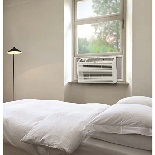 LG 12,000 BTU Window Air Conditioner, 115V, Cools 550 Sq.Ft. for Bedroom, Living Room, Apartment, Quiet Operation, Electronic Control with Remote, 3 Cooling & Fan Speeds, Auto Restart, White