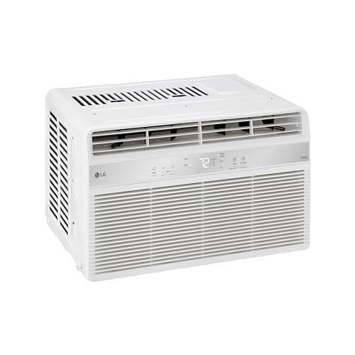 LG LW6024RSMX Window Air Conditioner, Wi-Fi Enabled w/Remote, for Small Room (260 Sq.Ft.), Quiet Operation, 115V, 6,000 BTU, White