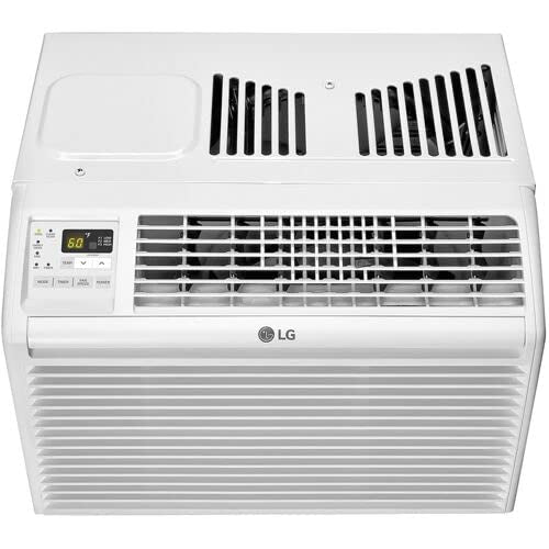 LG 12,000 BTU Window Air Conditioner, 115V, Cools 550 Sq.Ft. for Bedroom, Living Room, Apartment, Quiet Operation, Electronic Control with Remote, 3 Cooling & Fan Speeds, Auto Restart, White