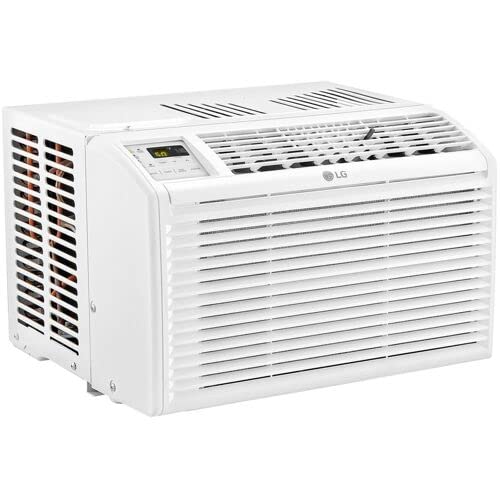 LG 12,000 BTU Window Air Conditioner, 115V, Cools 550 Sq.Ft. for Bedroom, Living Room, Apartment, Quiet Operation, Electronic Control with Remote, 3 Cooling & Fan Speeds, Auto Restart, White