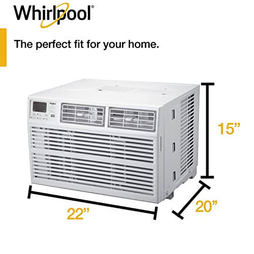 Whirlpool 12,000 BTU 115V Window Air Conditioner & Dehumidifier with Remote Control, Window AC Unit for Apartment, Bedroom, & Medium/Large Rooms up to 550 Square Feet in White