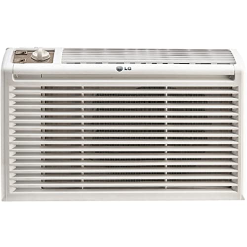 LG 12,000 BTU Window Air Conditioner, 115V, Cools 550 Sq.Ft. for Bedroom, Living Room, Apartment, Quiet Operation, Electronic Control with Remote, 3 Cooling & Fan Speeds, Auto Restart, White