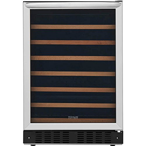 Frigidaire FGWC5233TS Gallery Series 26 Inch Built-In and Freestanding Single Zone Wine Cooler in Stainless Steel,Silver
