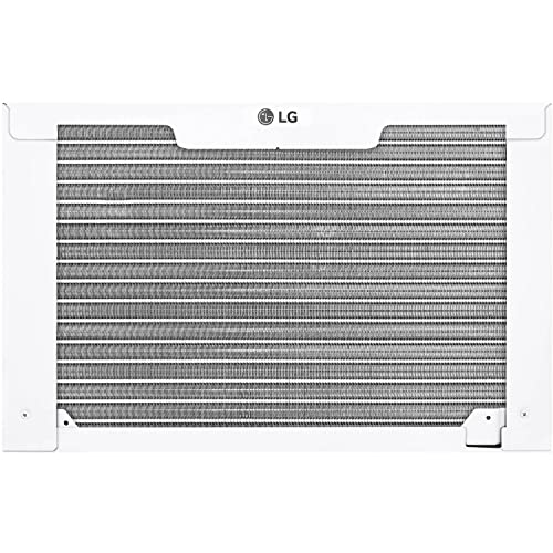 LG 12,000 BTU Window Air Conditioner, 115V, Cools 550 Sq.Ft. for Bedroom, Living Room, Apartment, Quiet Operation, Electronic Control with Remote, 3 Cooling & Fan Speeds, Auto Restart, White