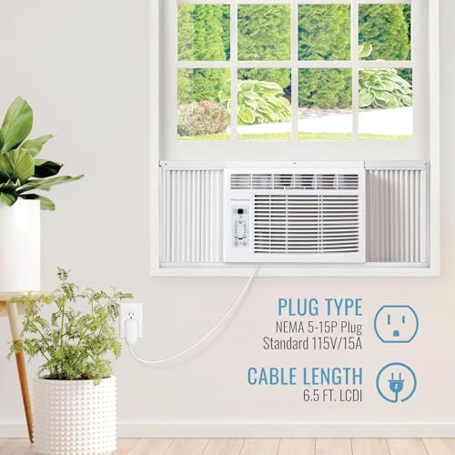 Keystone 12,000 BTU Window Air Conditioner and Dehumidifier, 115V, Window AC Units for Apartment, Living Room, Garage, and Medium Sized Rooms up to 550 Sq.Ft., Window Unit Air Conditioners with Remote