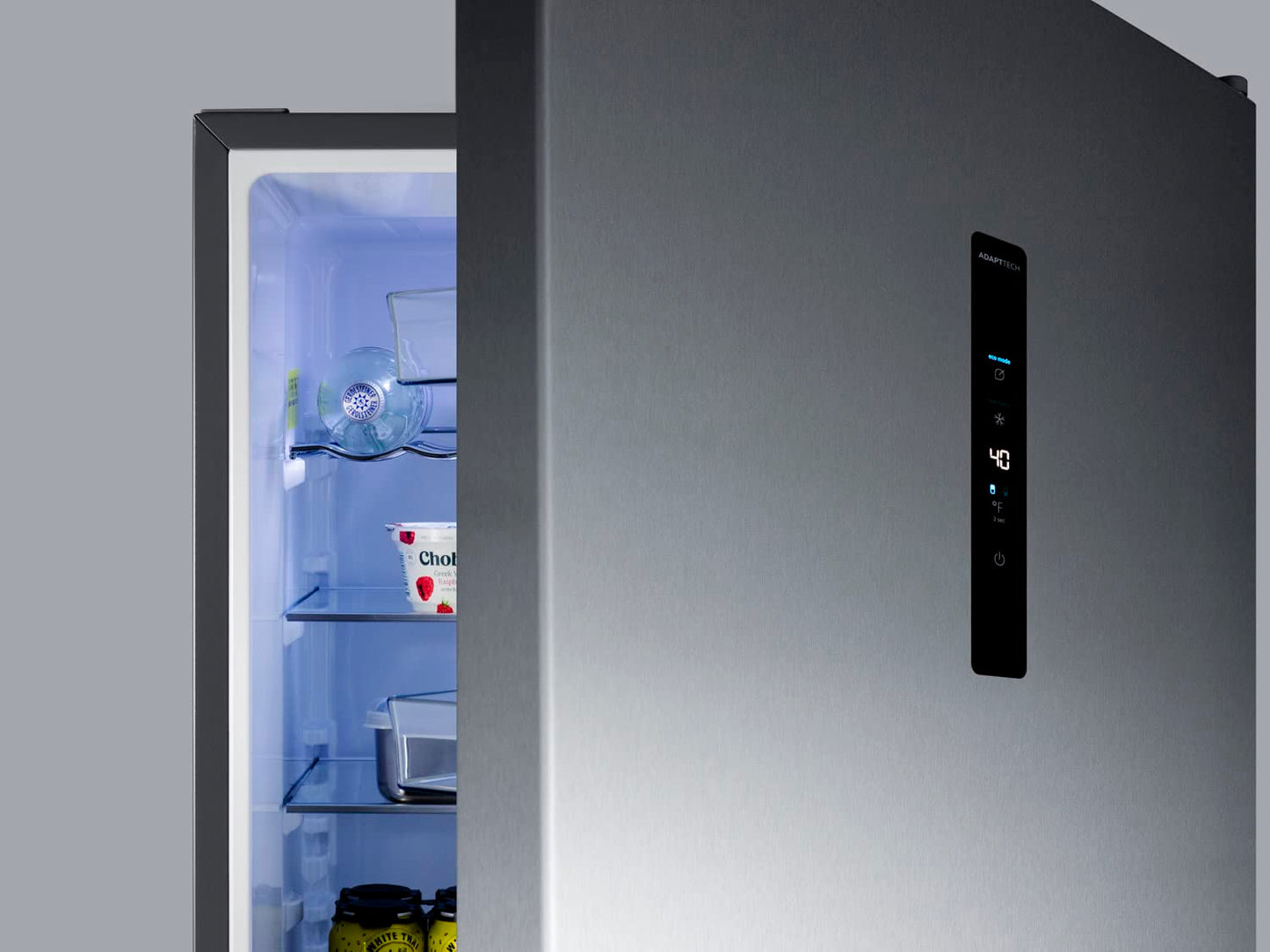 Summit Appliance FFBF181ES2 24" Wide Bottom Freezer Refrigerator, Stainless Steel Door, ENERGY STAR Certified, Digital thermostats, Made in Europe