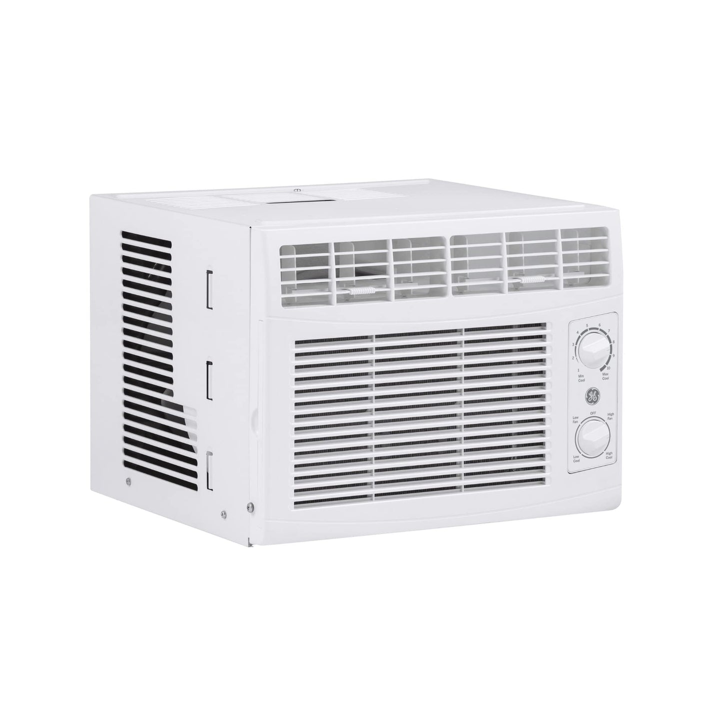 GE Electronic Window Air Conditioner 6000 BTU, Efficient Cooling for Smaller Areas Like Bedrooms and Guest Rooms, 6K BTU Window AC Unit with Easy Install Kit, White