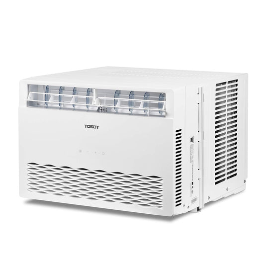 TOSOT 10,000 BTU Window Air Conditioner - Energy Star, Modern Design, and Temperature-Sensing Remote - Window AC for Bedroom, Living Room, and attics up to 450 sq. ft. , White