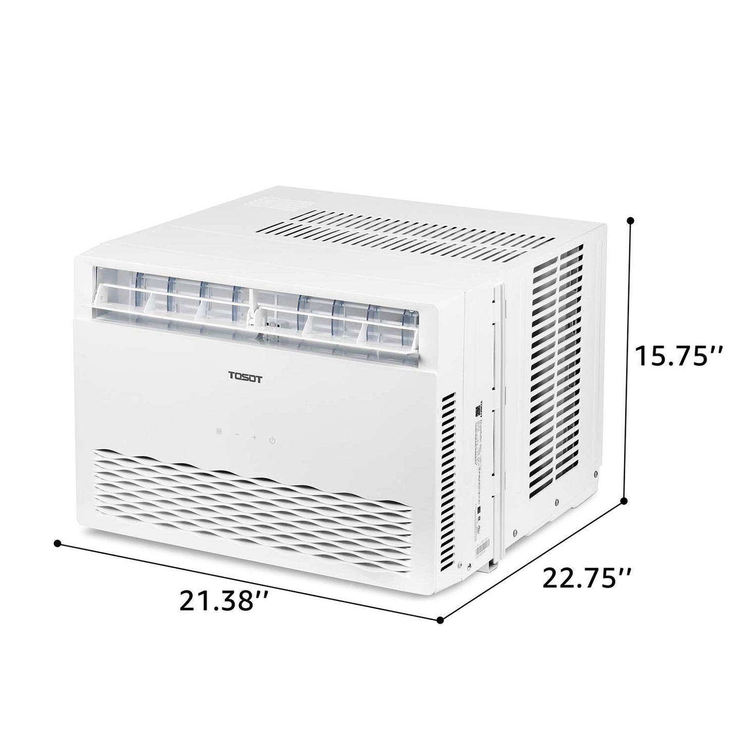 TOSOT 10,000 BTU Window Air Conditioner - Energy Star, Modern Design, and Temperature-Sensing Remote - Window AC for Bedroom, Living Room, and attics up to 450 sq. ft. , White