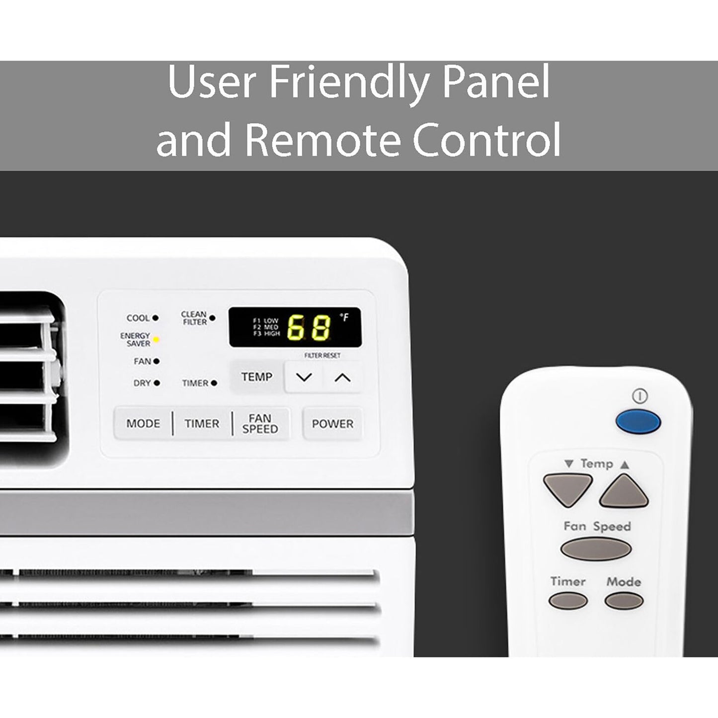 LG 12,000 BTU Window Air Conditioner, 115V, Cools 550 Sq.Ft. for Bedroom, Living Room, Apartment, Quiet Operation, Electronic Control with Remote, 3 Cooling & Fan Speeds, Auto Restart, White