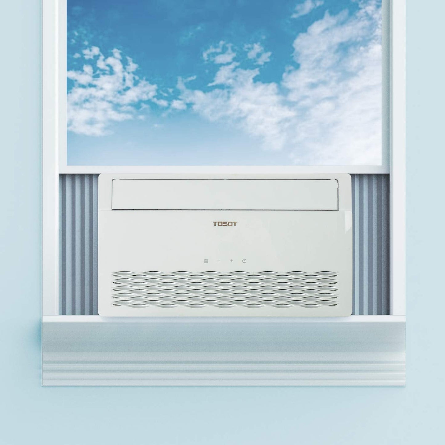 TOSOT 10,000 BTU Window Air Conditioner - Energy Star, Modern Design, and Temperature-Sensing Remote - Window AC for Bedroom, Living Room, and attics up to 450 sq. ft. , White