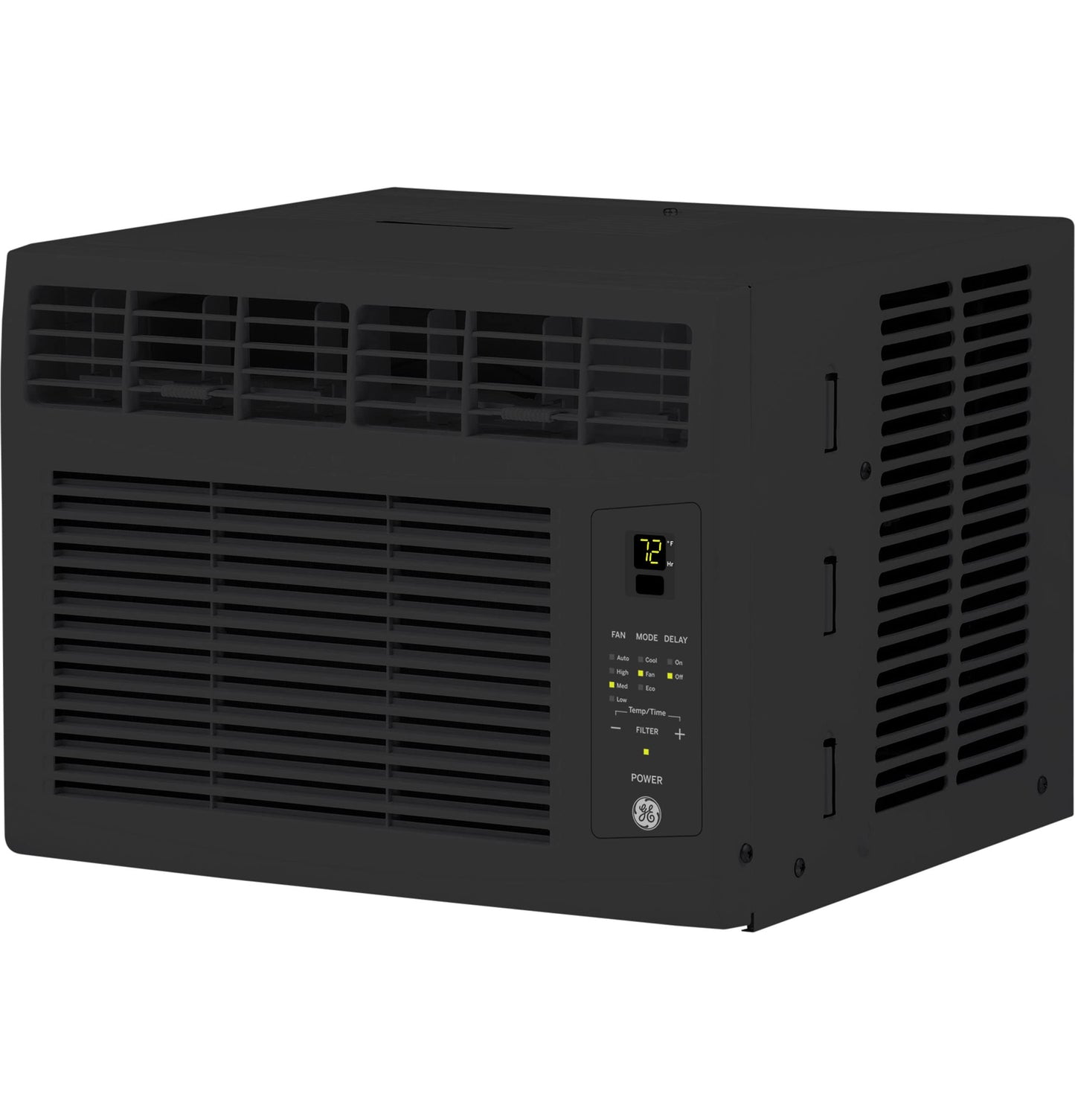 GE Electronic Window Air Conditioner 6000 BTU, Efficient Cooling for Smaller Areas Like Bedrooms and Guest Rooms, 6K BTU Window AC Unit with Easy Install Kit, White