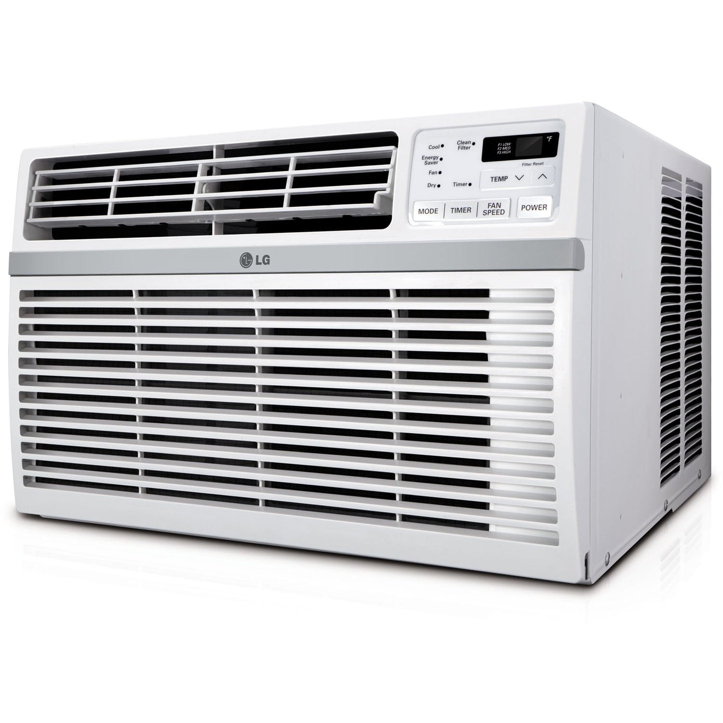 LG 12,000 BTU Window Air Conditioner, 115V, Cools 550 Sq.Ft. for Bedroom, Living Room, Apartment, Quiet Operation, Electronic Control with Remote, 3 Cooling & Fan Speeds, Auto Restart, White