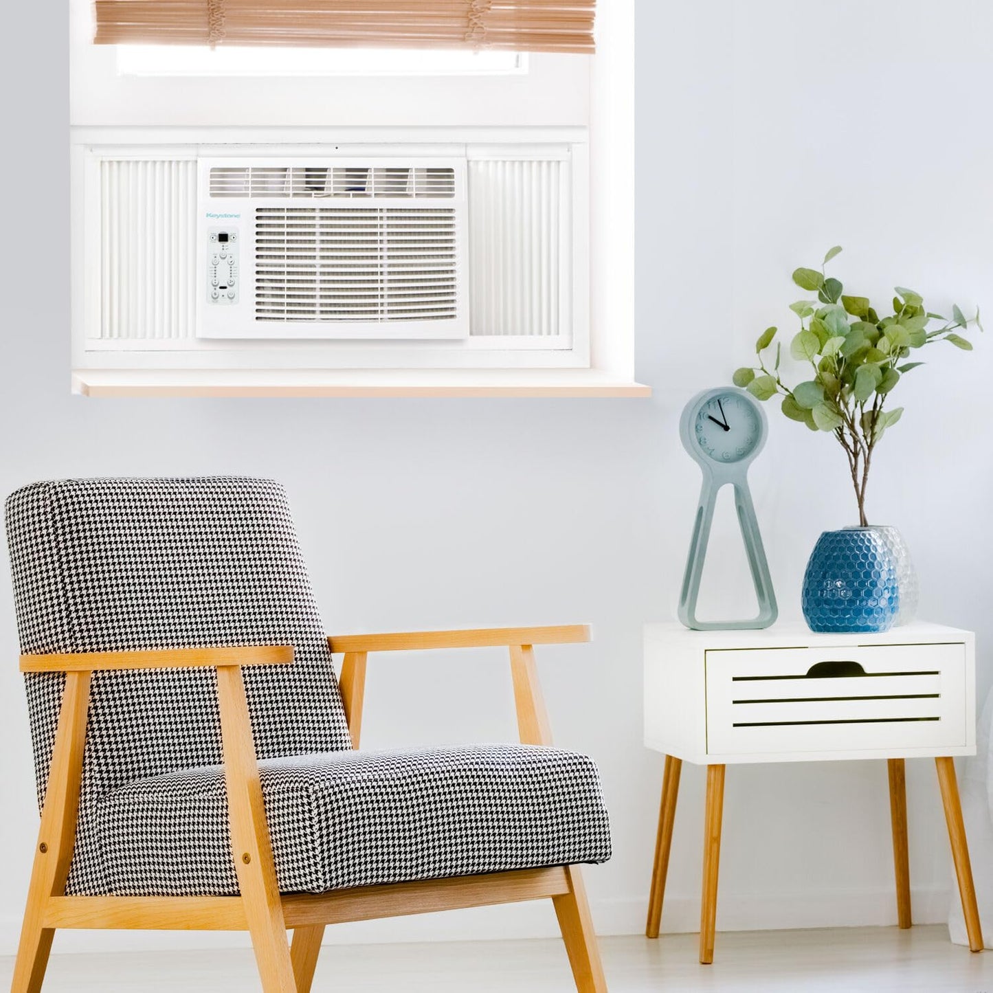 Keystone 12,000 BTU Window Air Conditioner and Dehumidifier, 115V, Window AC Units for Apartment, Living Room, Garage, and Medium Sized Rooms up to 550 Sq.Ft., Window Unit Air Conditioners with Remote