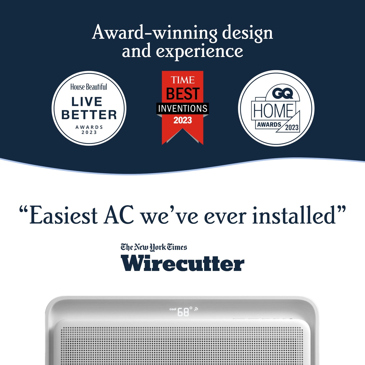 Windmill - The Windmill AC Modern Air Conditioner with WhisperTech- Ultra-Quiet, More Efficient, and Voice-Enabled Window AC Unit - Easy Install - Includes User Friendly App, 12,000 BTU