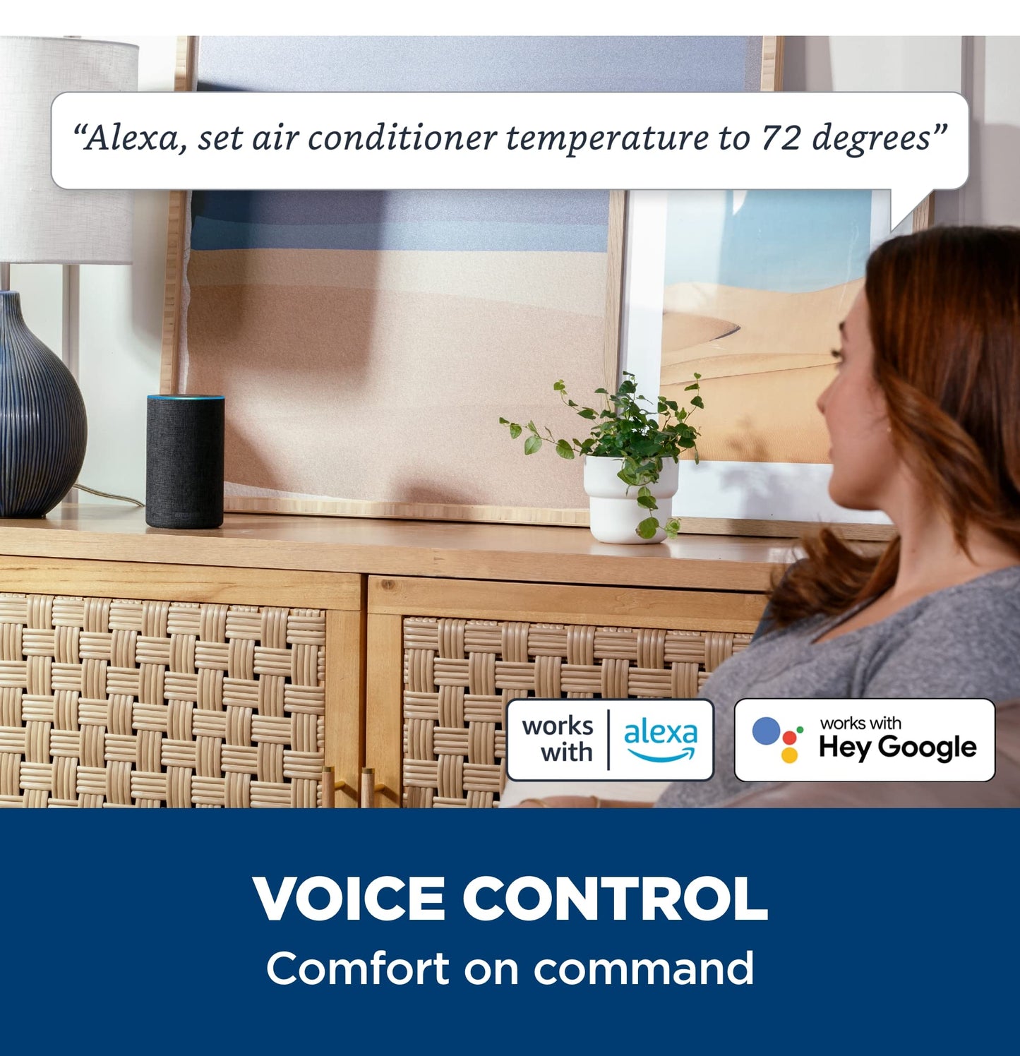 GE Window Air Conditioner 12000 BTU, Wi-Fi Enabled, Energy-Efficient Cooling for Large Rooms, 12K BTU Window AC Unit with Easy Install Kit, Control Using Remote or Smartphone App